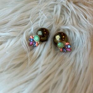 Colorful Beaded Stud Earrings